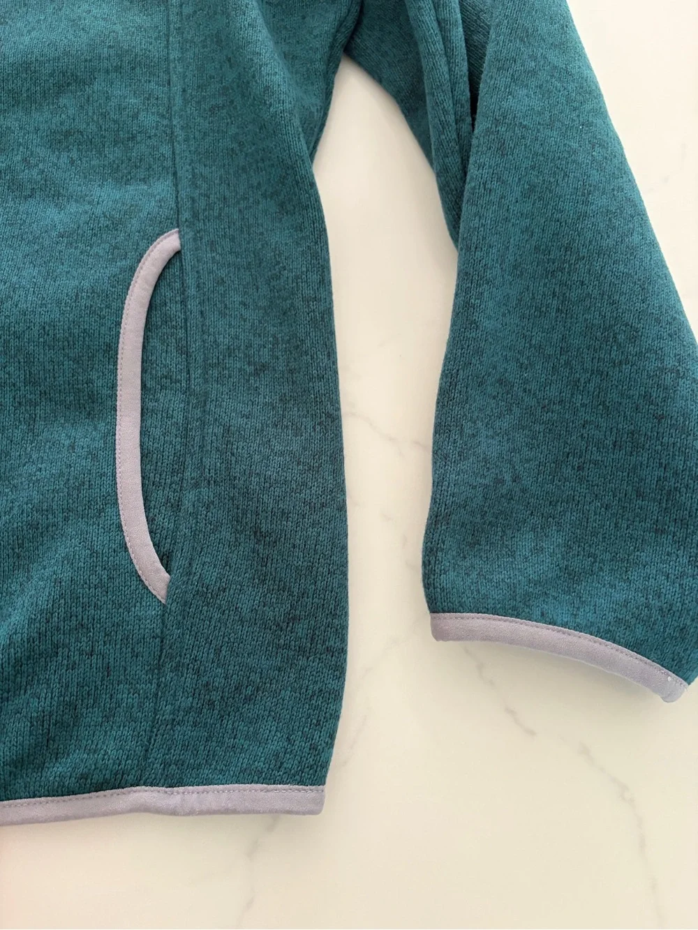 L.L.Bean Large Petite Sweater Fleece Pullover signature snap placket Emerald New